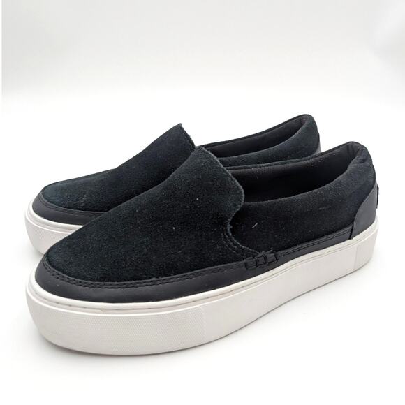 UGG Zilo Slip On Comfort Sneakers Shoes Women's Black/White Size US6.5 EU37.5 - Picture 1 of 13